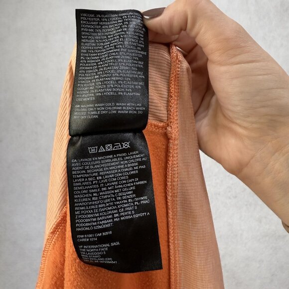 The North Face Sweater Womens Medium Orange Open Front Cardigan Pockets NF0A82Q1 - Picture 9 of 13